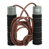 bodysculpture cowhide leather skip rope with weights